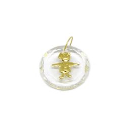Pingente Boneca no Cristal em Ouro 18 Kilates � 25324